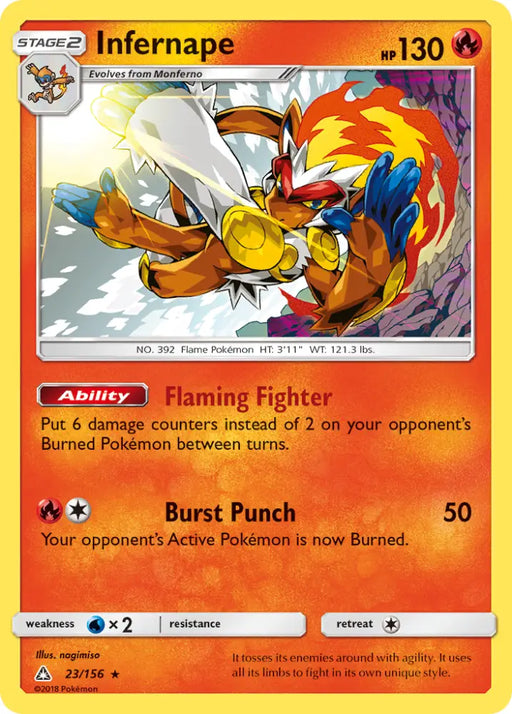 Infernape (23/156) [Sun & Moon: Ultra Prism] - Pokemon Single