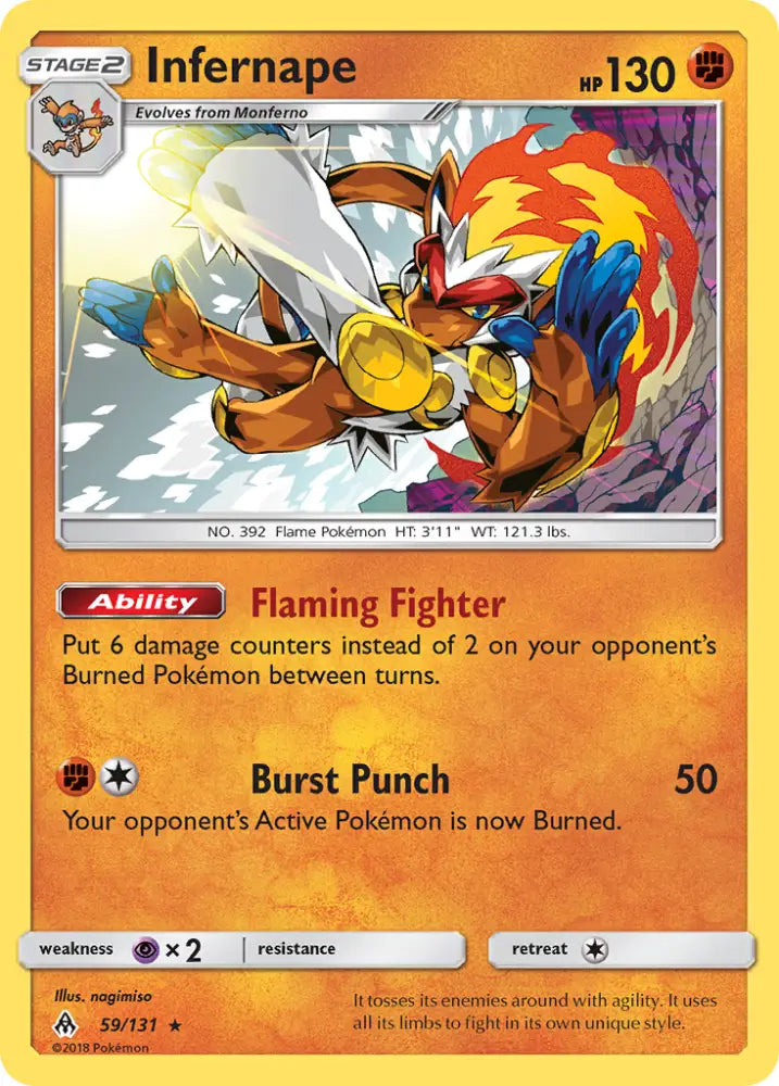 Infernape (59/131) [Sun & Moon: Forbidden Light] - Pokemon Single