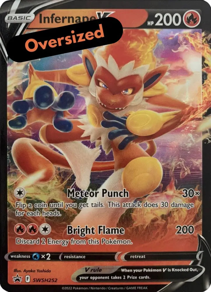 Infernape V (SWSH252) (Jumbo Card) [Sword & Shield: Black Star Promos] - Pokemon Single