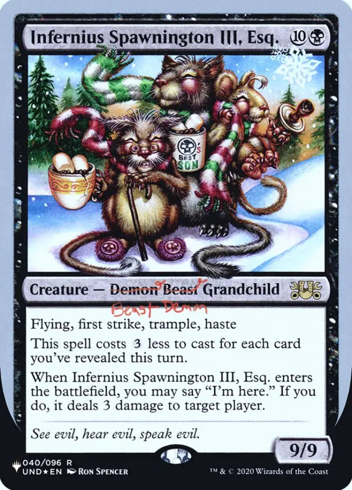 Infernius Spawnington III Esq. (Unfinity Foil Edition) [The List] - MTG Single