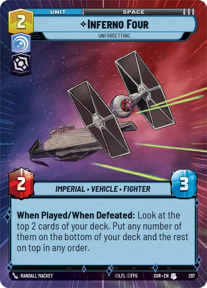 Inferno Four - Unforgetting (Hyperspace) (297) [Spark of Rebellion] - Star Wars: Unlimited Single