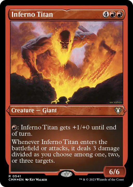 Inferno Titan (Foil Etched) [Commander Masters] - MTG Single
