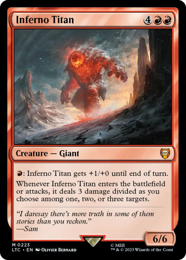 Inferno Titan [The Lord of the Rings: Tales of Middle-Earth Commander] - MTG Single