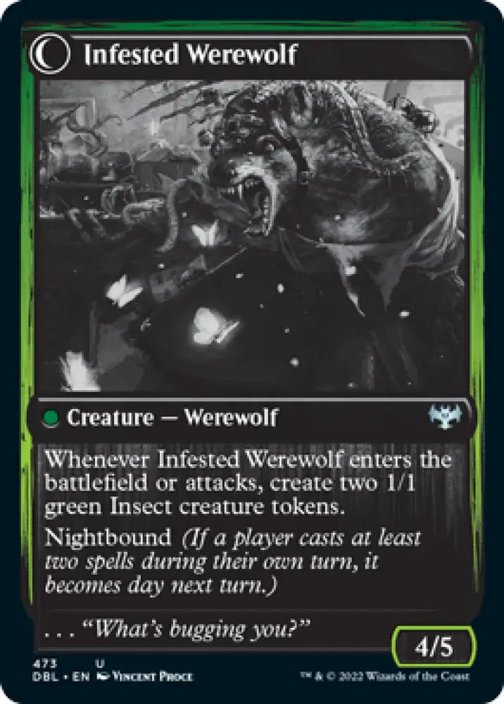 Infestation Expert // Infested Werewolf [Innistrad: Double Feature] - MTG Single