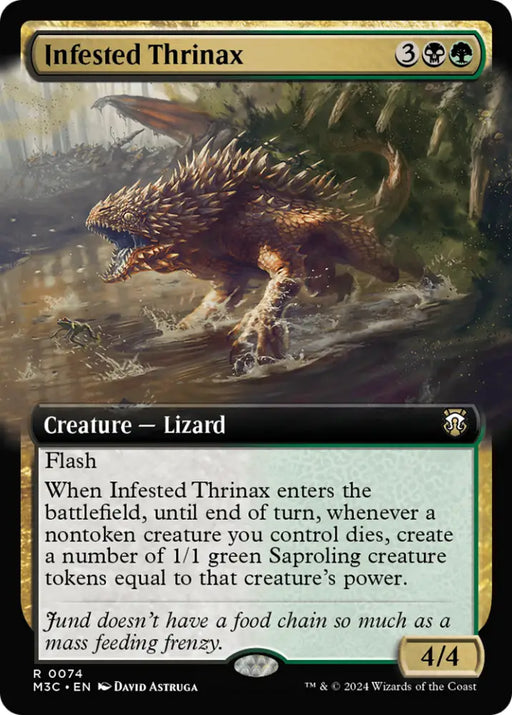 Infested Thrinax (Extended Art) [Modern Horizons 3 Commander] - MTG Single