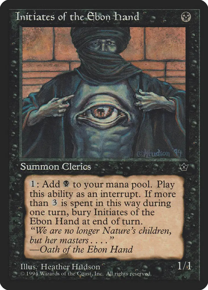 Initiates of the Ebon Hand (Heather Hudson) [Fallen Empires] - MTG Single
