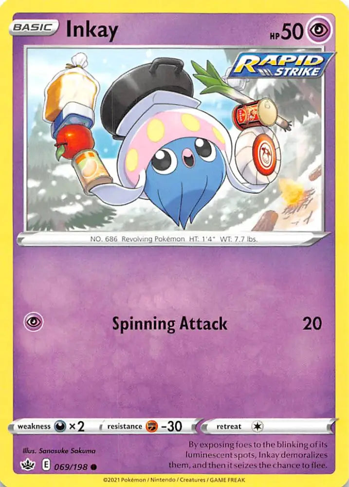 Inkay (069/198) [Sword & Shield: Chilling Reign] - Pokemon Single