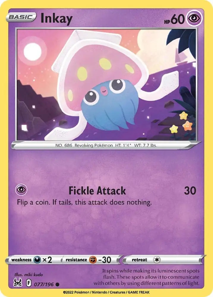 Inkay (077/196) [Sword & Shield: Lost Origin] - Pokemon Single