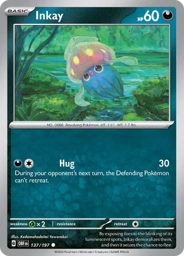 Inkay (137/197) [Scarlet & Violet: Obsidian Flames] - Pokemon Single