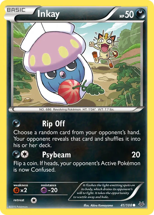Inkay (41/108) [XY: Roaring Skies] - Pokemon Single