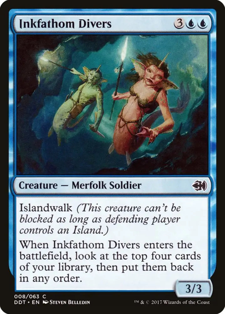 Inkfathom Divers [Duel Decks: Merfolk vs. Goblins] - MTG Single
