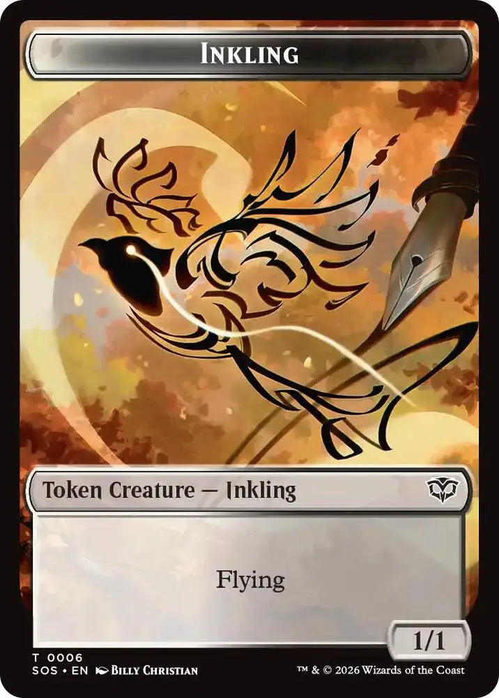 Inkling (0006) // Spirit (0010) Double-Sided Token (6 // 10) [Secrets of Strixhaven]