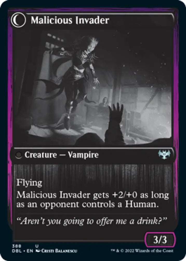 Innocent Traveler // Malicious Invader [Innistrad: Double Feature] - MTG Single