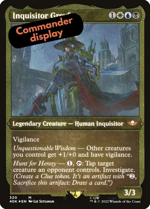 Inquisitor Greyfax (Display Commander) (Etched Foil) [Warhammer 40,000] - MTG Single