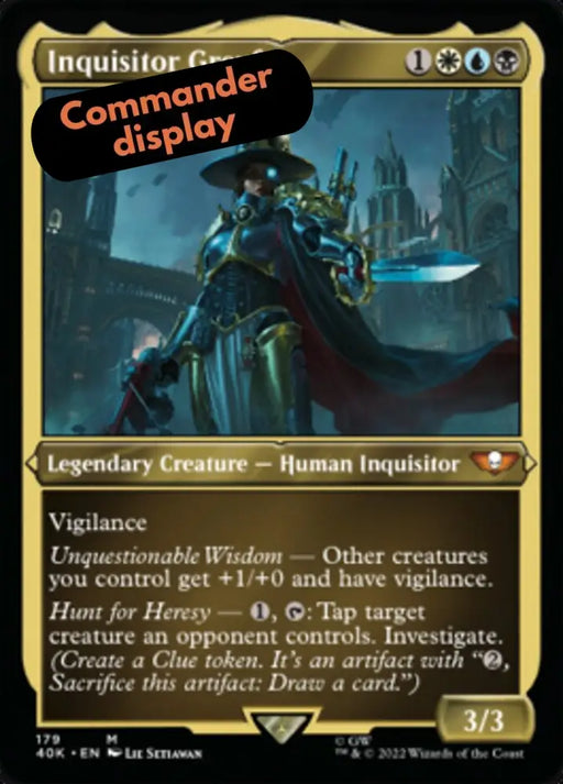 Inquisitor Greyfax (Display Commander) (Surge Foil) [Warhammer 40,000] - MTG Single