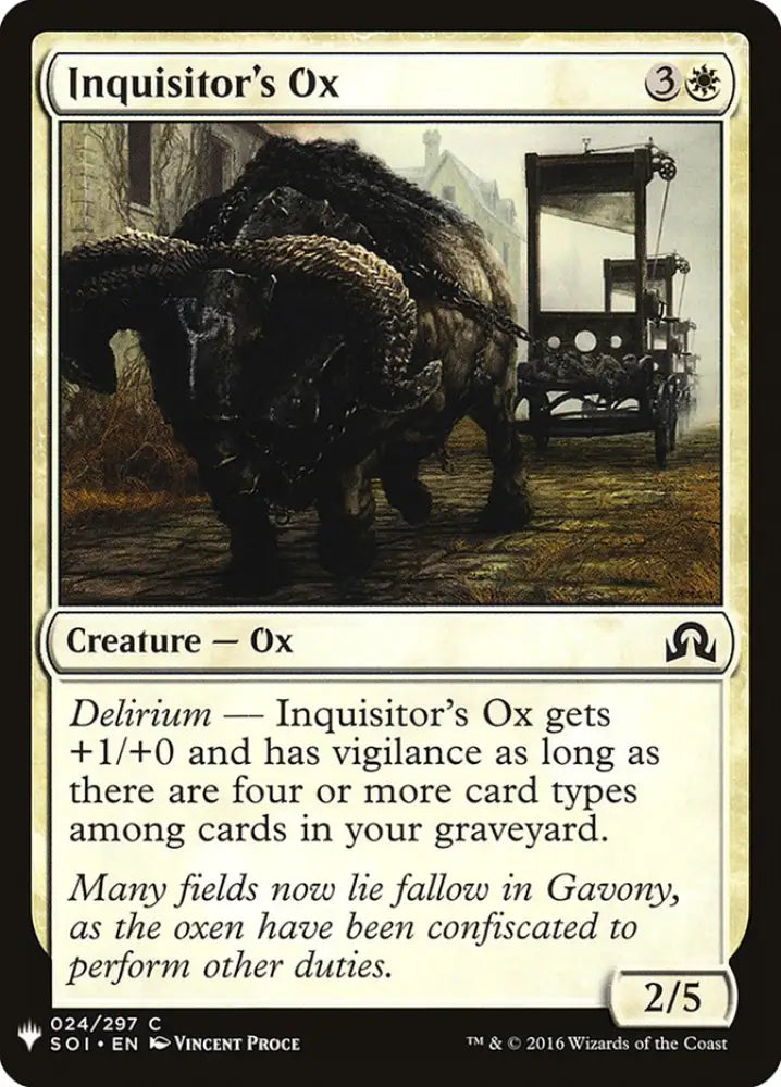 Inquisitor’s Ox [Mystery Booster] - MTG Single