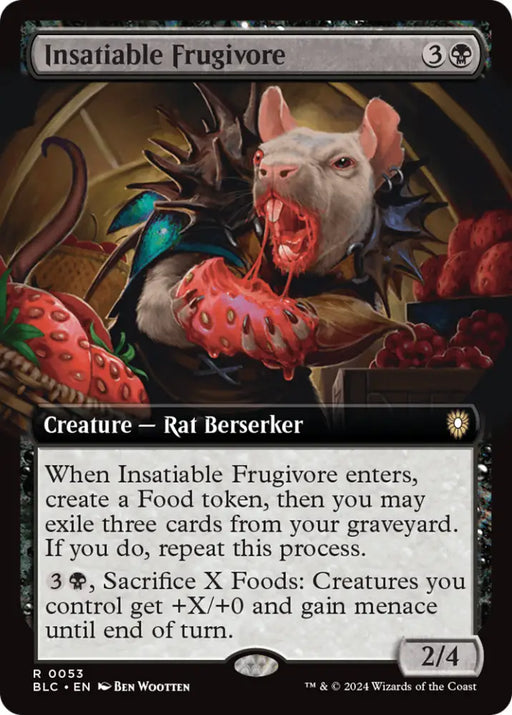 Insatiable Frugivore (Extended Art) [Bloomburrow Commander] - MTG Single