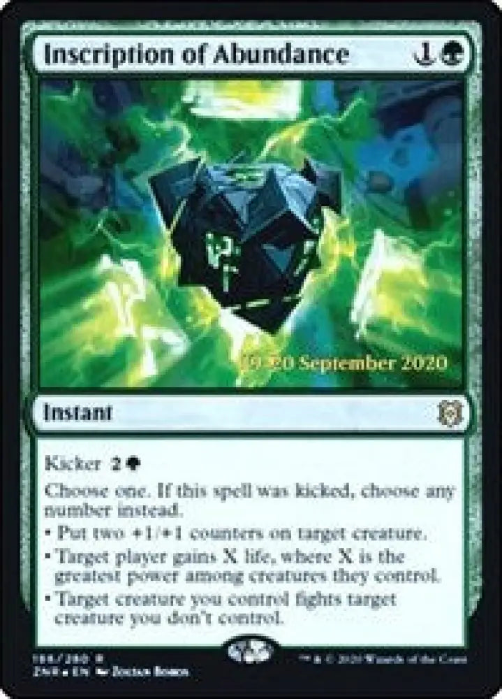 Inscription of Abundance (186) [Prerelease Cards]