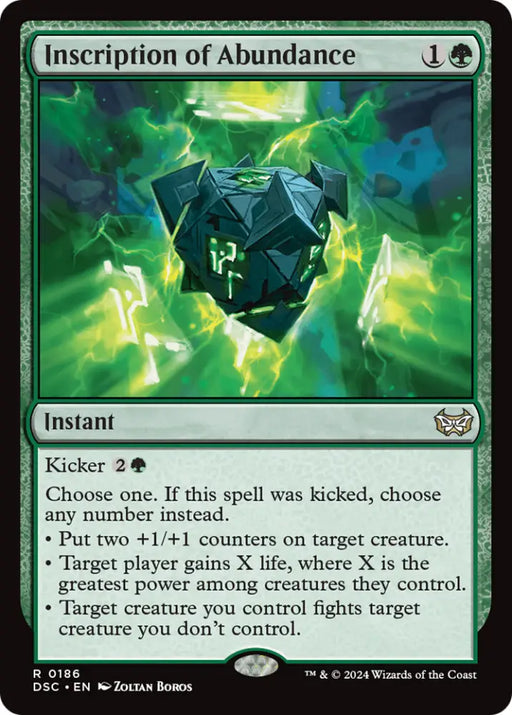 Inscription of Abundance [Duskmourn: House of Horror Commander] - MTG Single