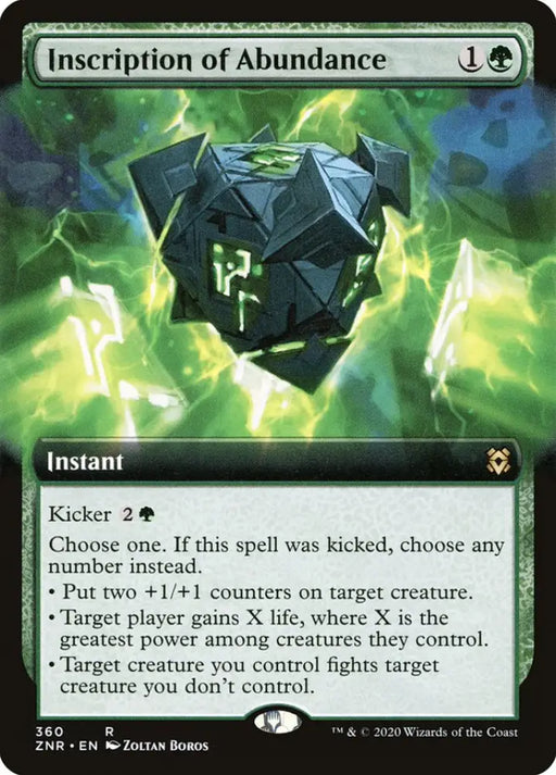 Inscription of Abundance (Extended Art) [Zendikar Rising] - MTG Single