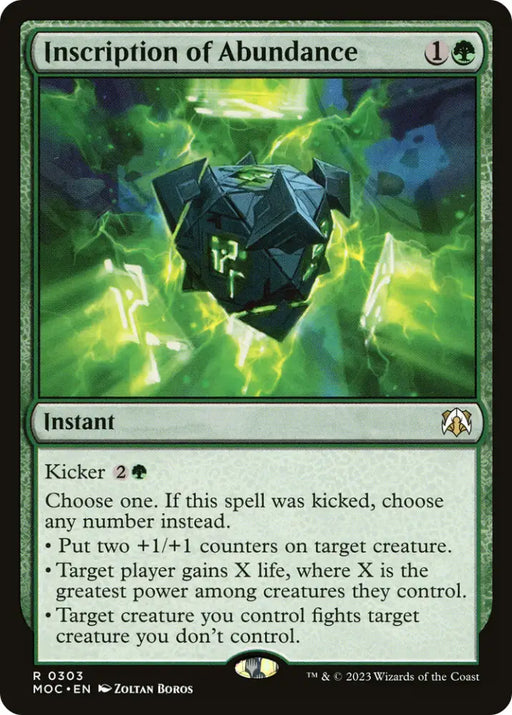 Inscription of Abundance [March of the Machine Commander] - MTG Single