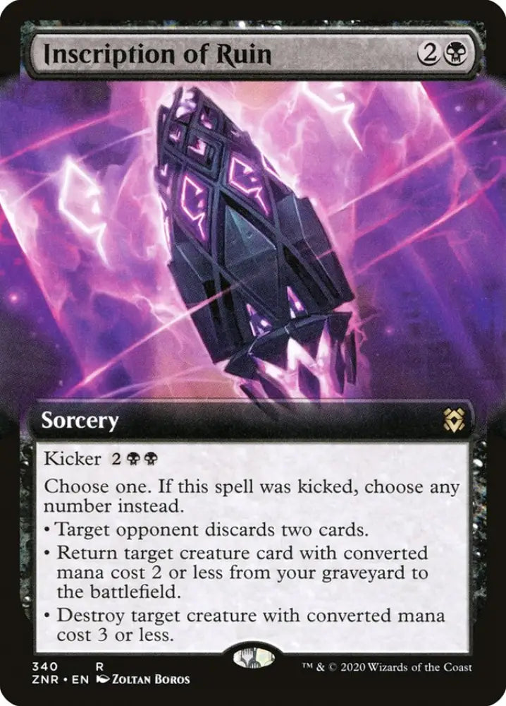 Inscription of Ruin (Extended Art) [Zendikar Rising] - MTG Single