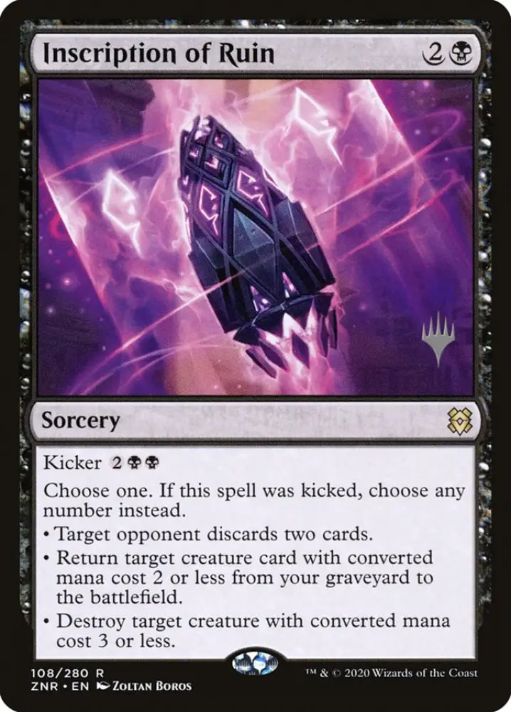 Inscription of Ruin (Promo Pack) [Zendikar Rising Promos] - MTG Single