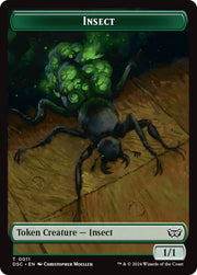 Insect (0011) // Shapeshifter Double-Sided Token [Duskmourn: House of Horror Commander Tokens] - MTG Single