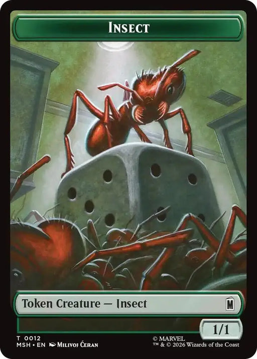 Insect // Clue Double-Sided Token (012/017) [Marvel Super Heroes]