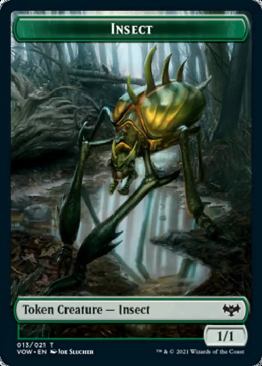 Insect // Slug Double-Sided Token [Innistrad: Crimson Vow Tokens] - MTG Single
