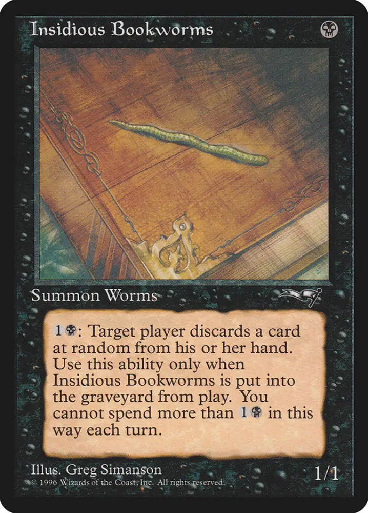 Insidious Bookworms (Single Worm) [Alliances] - MTG Single