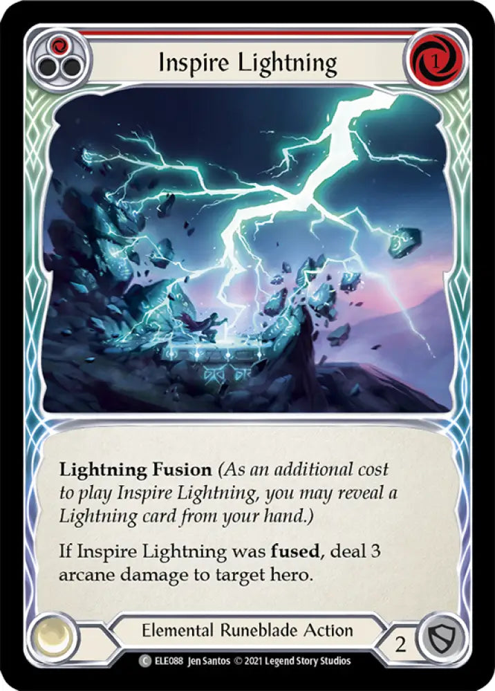 Inspire Lightning (Red) [Tales of Aria 1st Edition] 1st Edition Rainbow Foil - Flesh And Blood Single