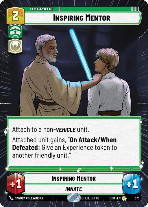 Inspiring Mentor (Hyperspace) (373) [Shadows of the Galaxy] - Star Wars: Unlimited Single