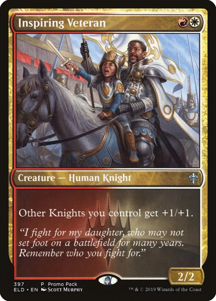 Inspiring Veteran (Promo Pack) [Throne of Eldraine Promos] - MTG Single