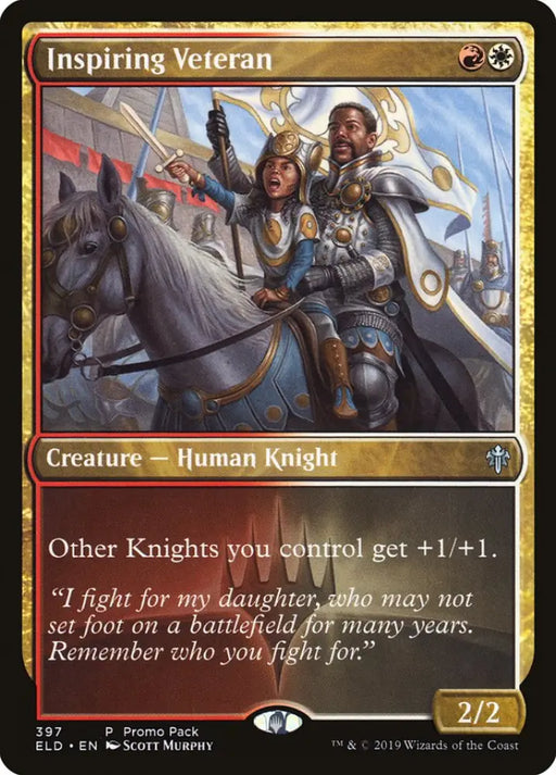 Inspiring Veteran (Promo Pack) [Throne of Eldraine Promos] - MTG Single