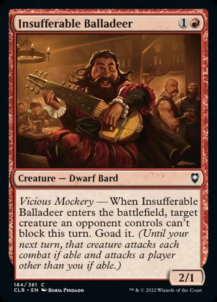 Insufferable Balladeer [Commander Legends: Battle for Baldur’s Gate] - MTG Single