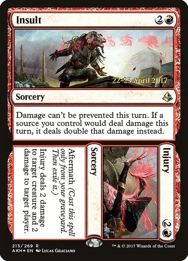 Insult // Injury [Amonkhet Prerelease Promos] - MTG Single