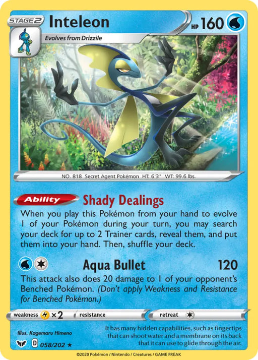 Inteleon (058/202) [Sword & Shield: Base Set] - Pokemon Single