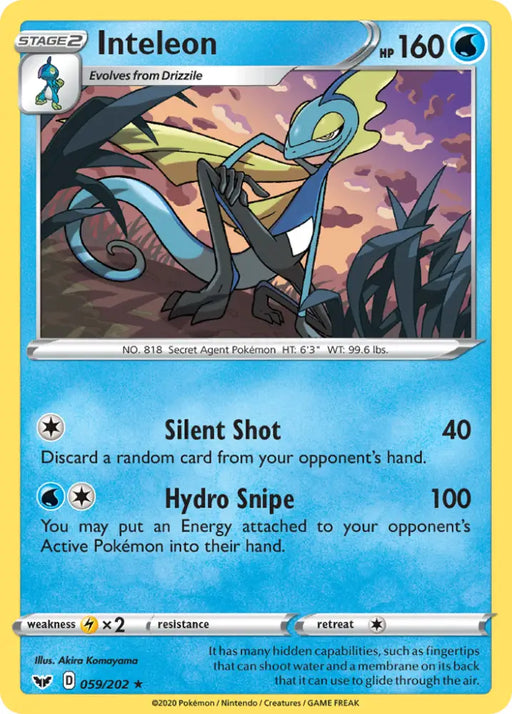 Inteleon (059/202) [Sword & Shield: Base Set] - Pokemon Single