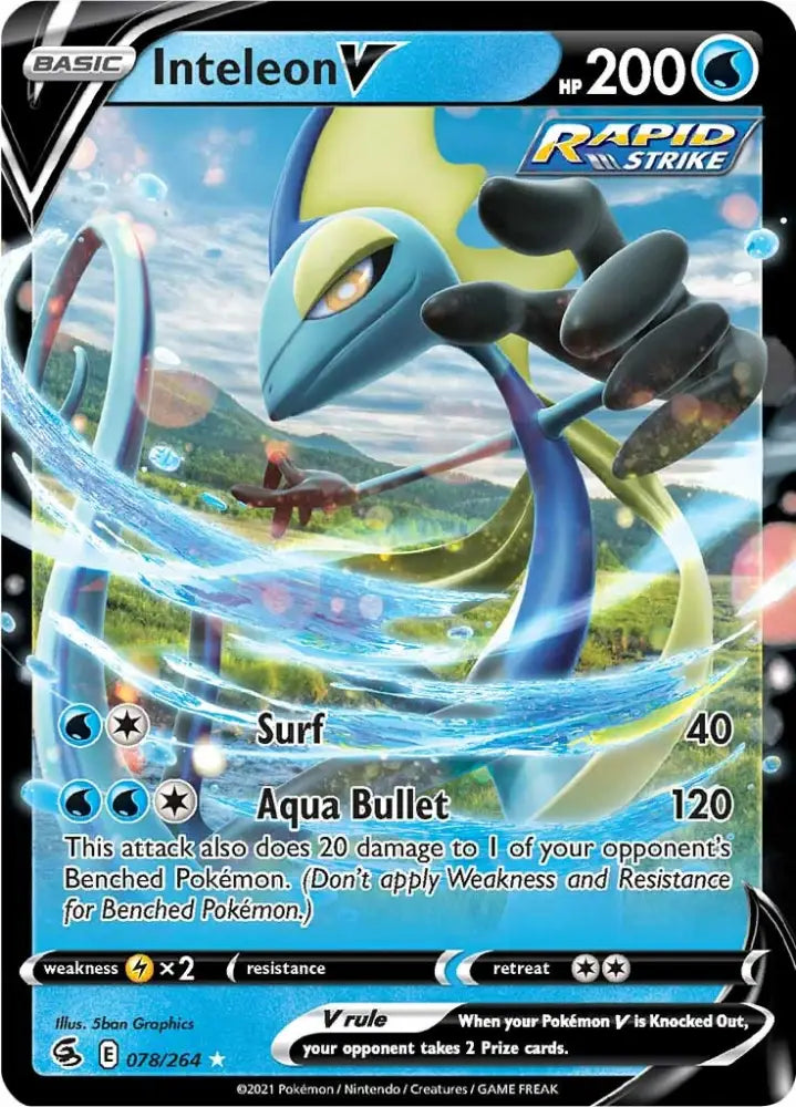 Inteleon V (078/264) [Sword & Shield: Fusion Strike] - Pokemon Single