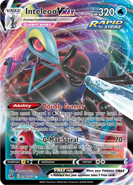 Inteleon VMAX (079/264) [Sword & Shield: Fusion Strike] - Pokemon Single