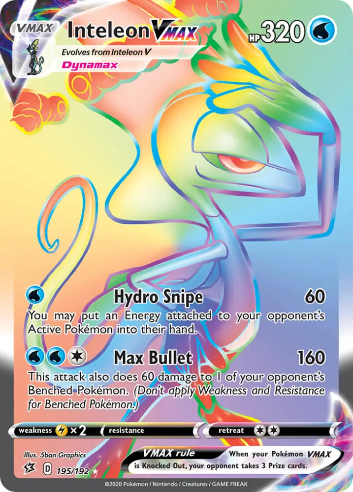 Inteleon VMAX (195/192) [Sword & Shield: Rebel Clash] - Pokemon Single