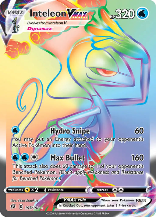 Inteleon VMAX (195/192) [Sword & Shield: Rebel Clash] - Pokemon Single
