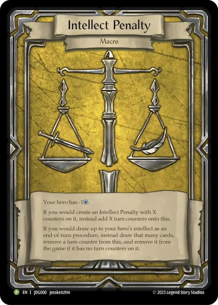 Intellect Penalty (Cold Foil) [JDG000] (Promo) Rainbow Foil - Flesh And Blood Single