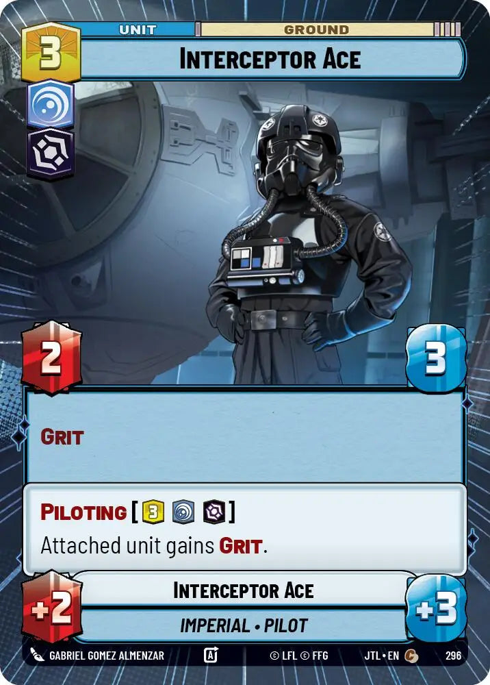 Interceptor Ace (Hyperspace) (296) [Jump to Lightspeed] - Star Wars: Unlimited Single