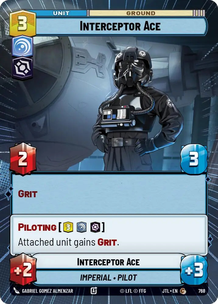 Interceptor Ace (Hyperspace Foil) (768) [Jump to Lightspeed] - Star Wars: Unlimited Single