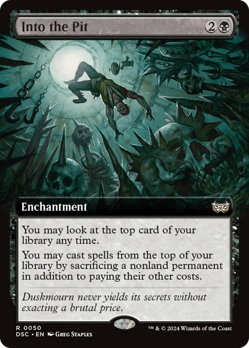 Into the Pit (Extended Art) [Duskmourn: House of Horror Commander] - MTG Single