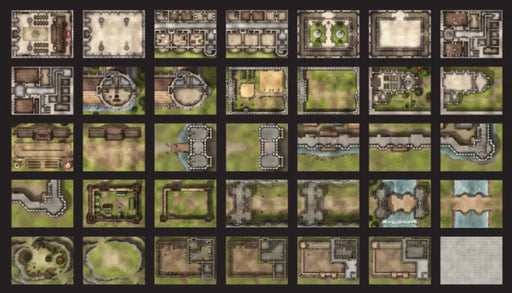 Into the Wilds Battlemap Books: Castles and Keeps - Role Playing Game