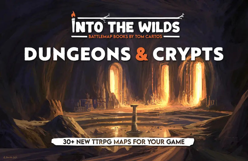 Into the Wilds Battlemap Books: Dungeons and Crypts - Role Playing Game