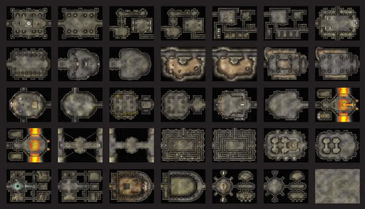 Into the Wilds Battlemap Books: Dungeons and Crypts - Role Playing Game